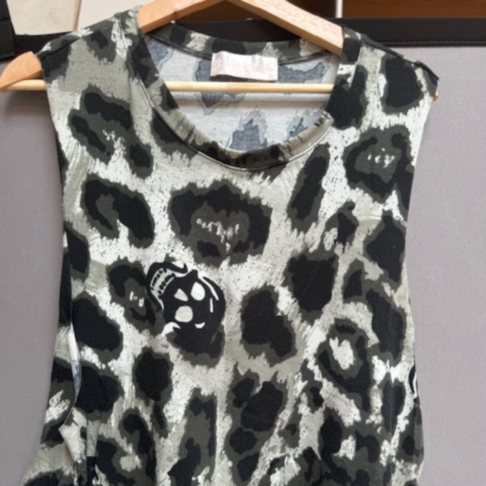 Skull Loose Muscle Tee Cotton